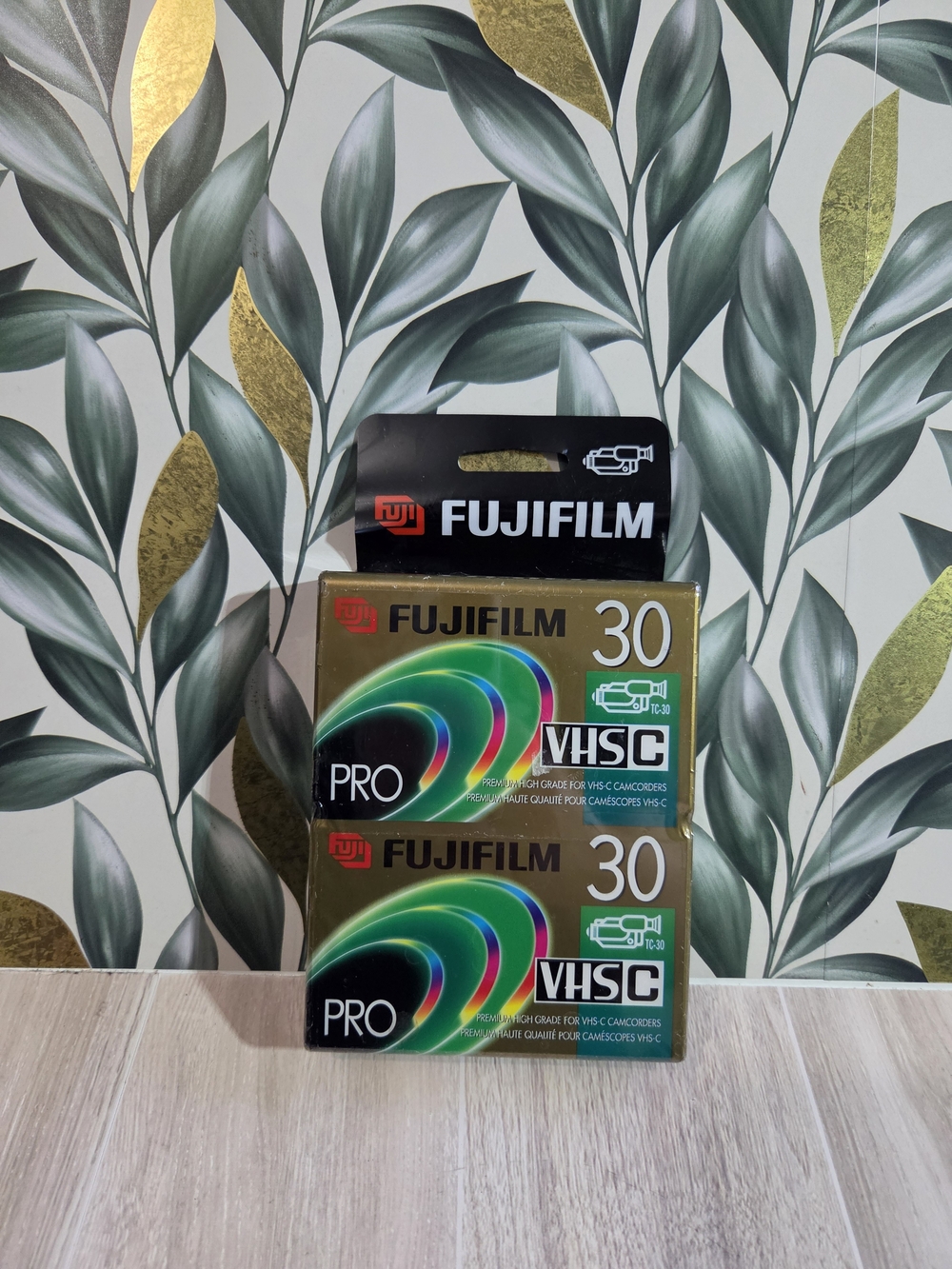 NIP Fujifilm PRO VHS-C TC-30 Blank Camcorder Tapes 2 Pack Sealed High Grade